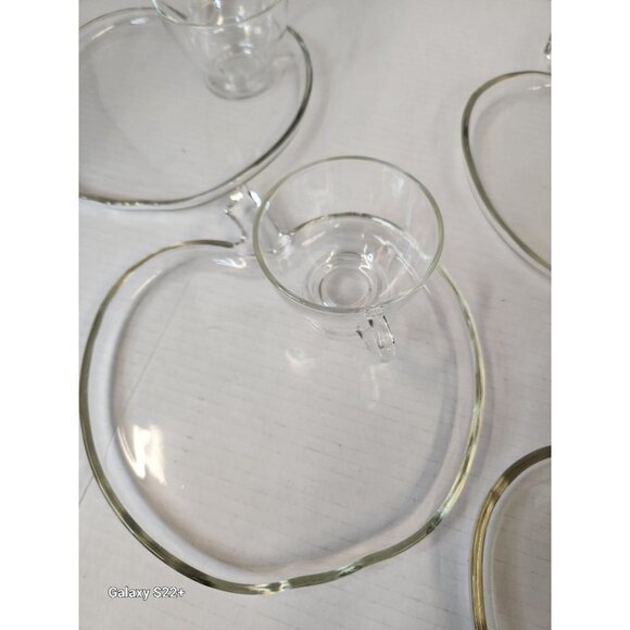 Apple Orchard Shaped Glass, Snack or Lunch Plate and cup Set of 4 (8 Pcs),Anchor - Picture 5 of 7